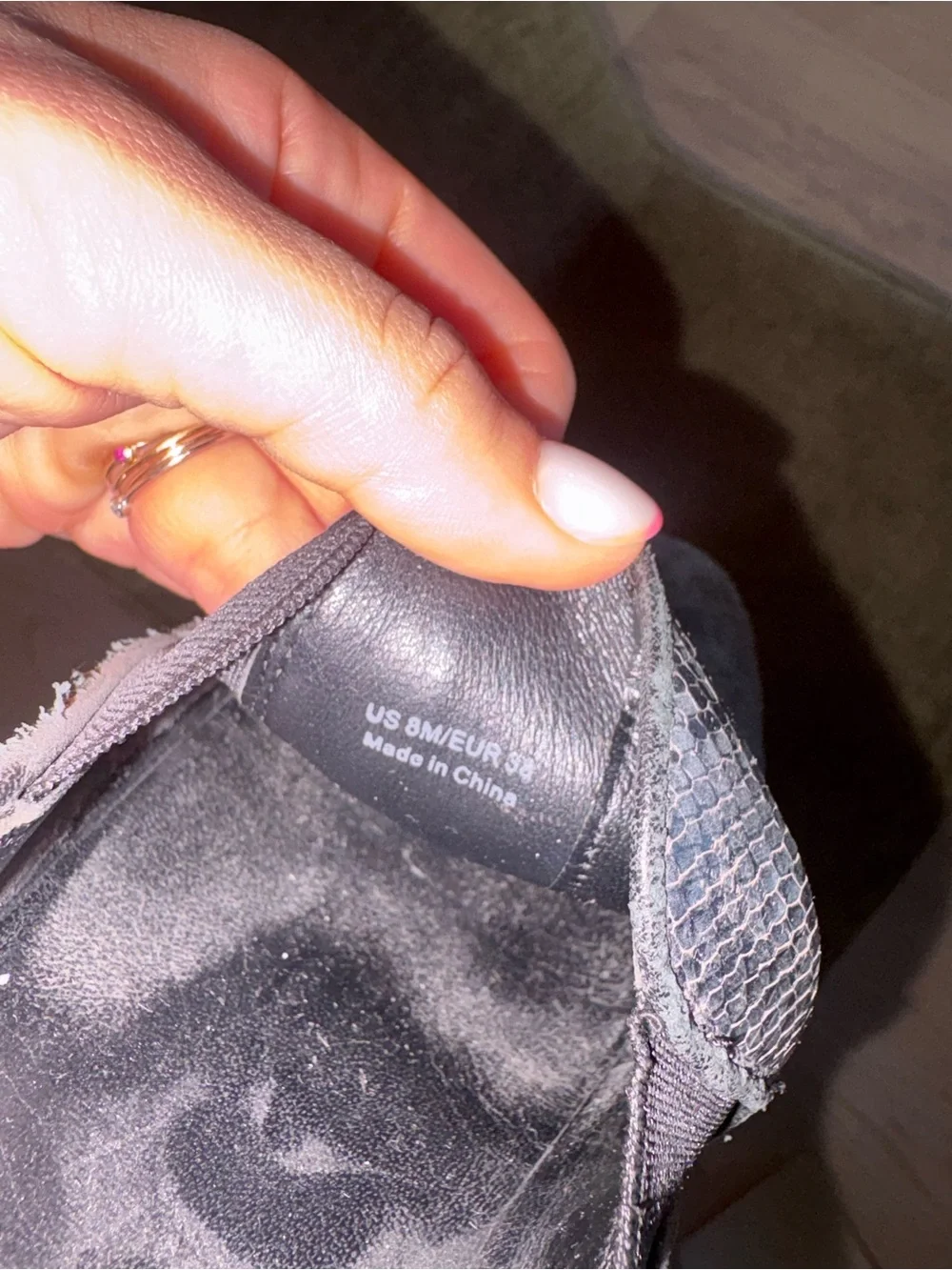 Vince “Garvey” Black Snakeskin-embossed Leather Women’s Size 8 Slip-on Sneakers